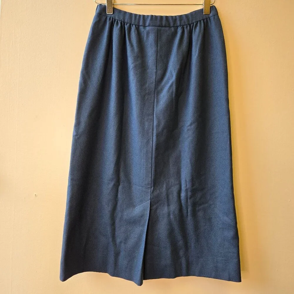 Pendleton Vintage Wool Academia Preppy Old‎ Money Midi Skirt Blue Size 6